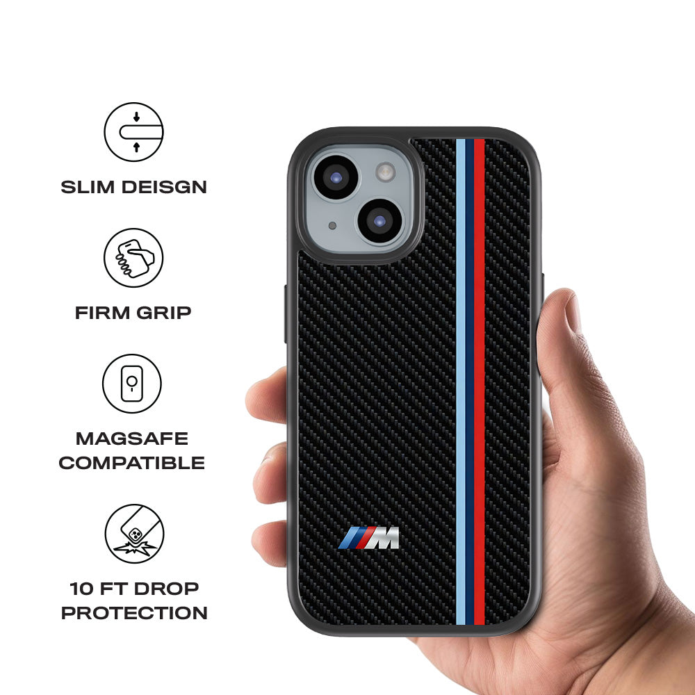 BMW M Series 3D Skin with Shockguard Armour Magsafe Case for Apple iPhone 15