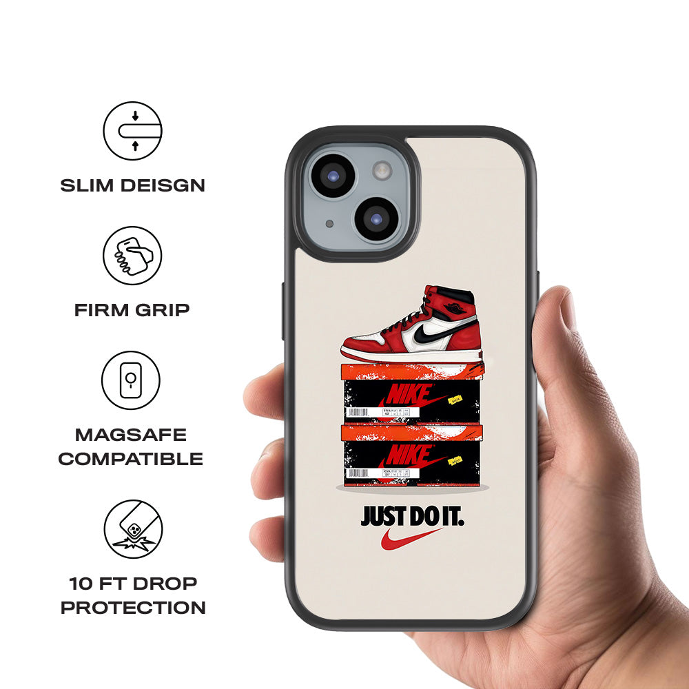 Nike Air Jordan 3D Skin with Shockguard Armour Magsafe Case for Apple iPhone 15