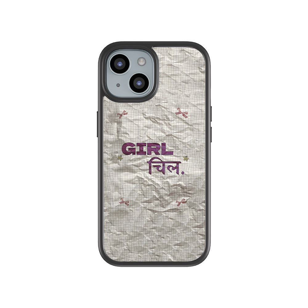 Girl Chill 3D Skin with Shockguard Armour Magsafe Case for Apple iPhone 15 Plus