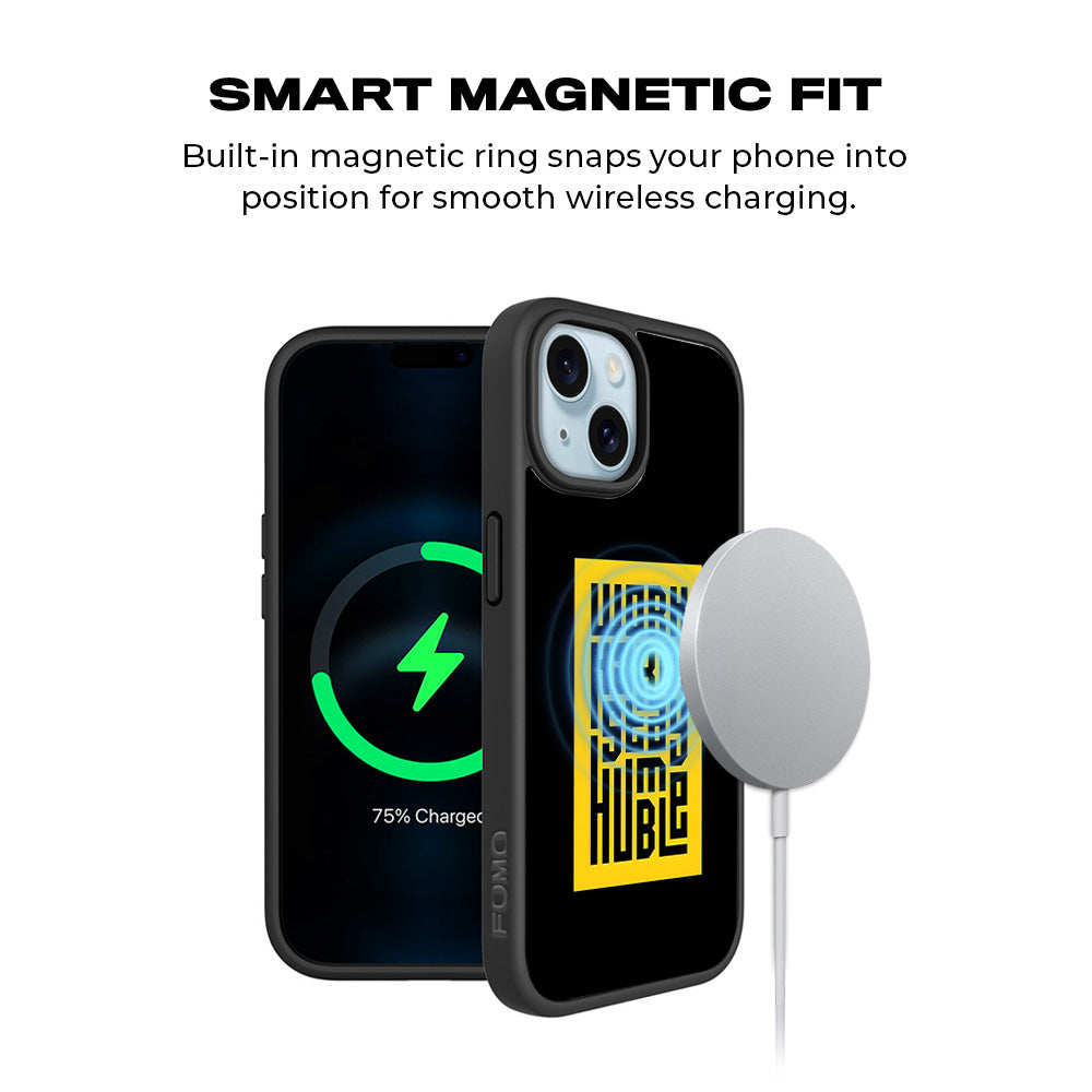 Work Hard Stay Humble 3D Skin with Shockguard Armour Magsafe Case for Apple iPhone 15 Plus