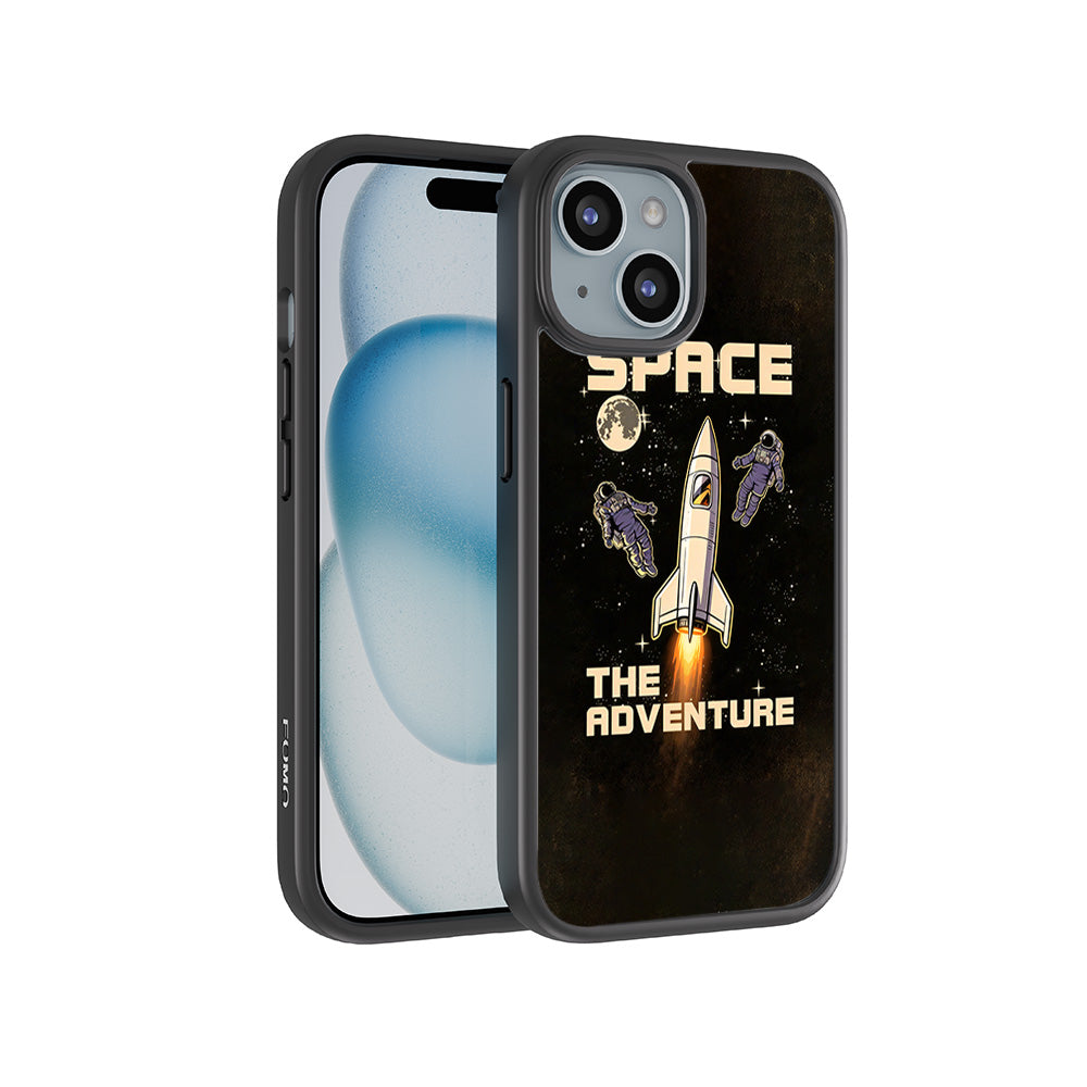 Space Adventure 3D Skin with Shockguard Armour Magsafe Case for Apple iPhone 15