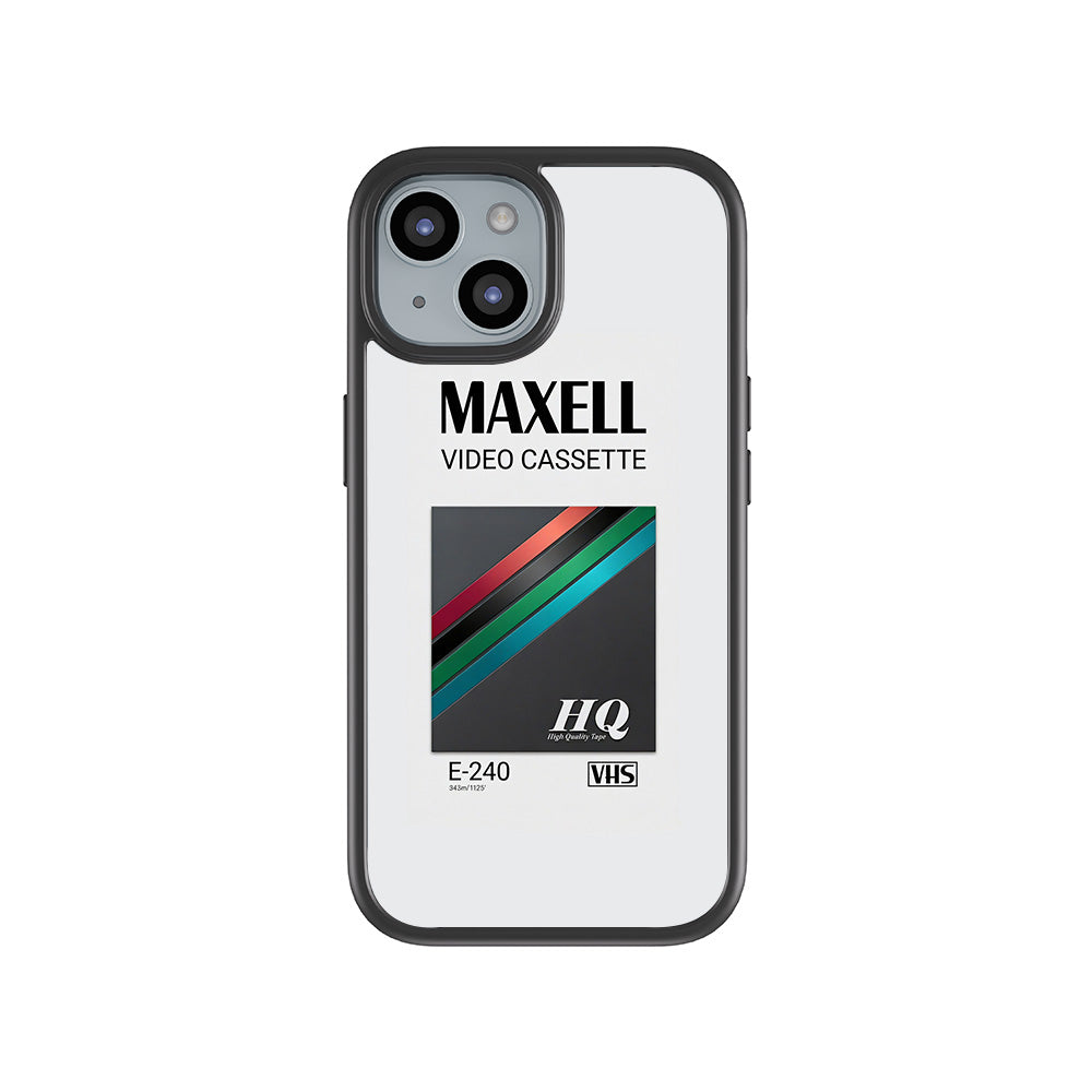 Maxell Video Cassette 3D Skin with Shockguard Armour Magsafe Case for Apple iPhone 15
