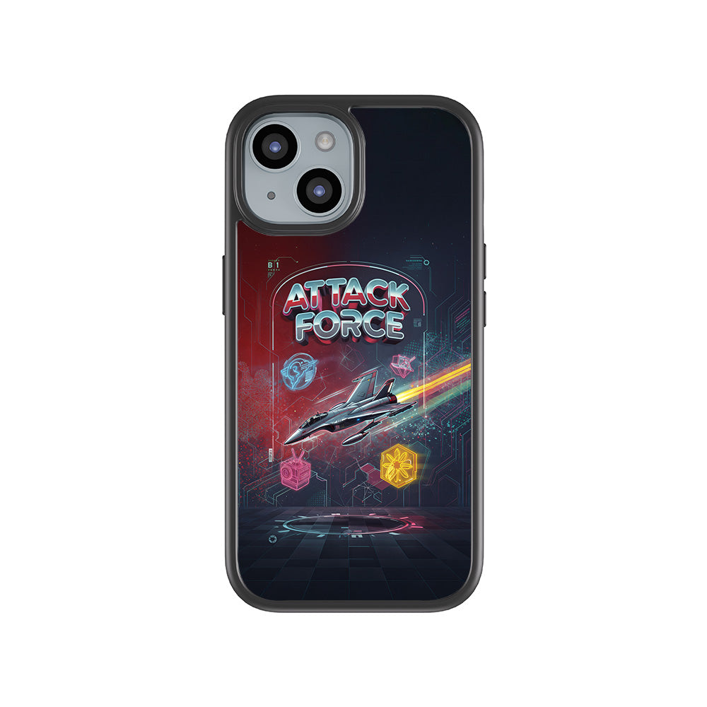 Attack Force 3D Skin with Shockguard Armour Magsafe Case for Apple iPhone 15