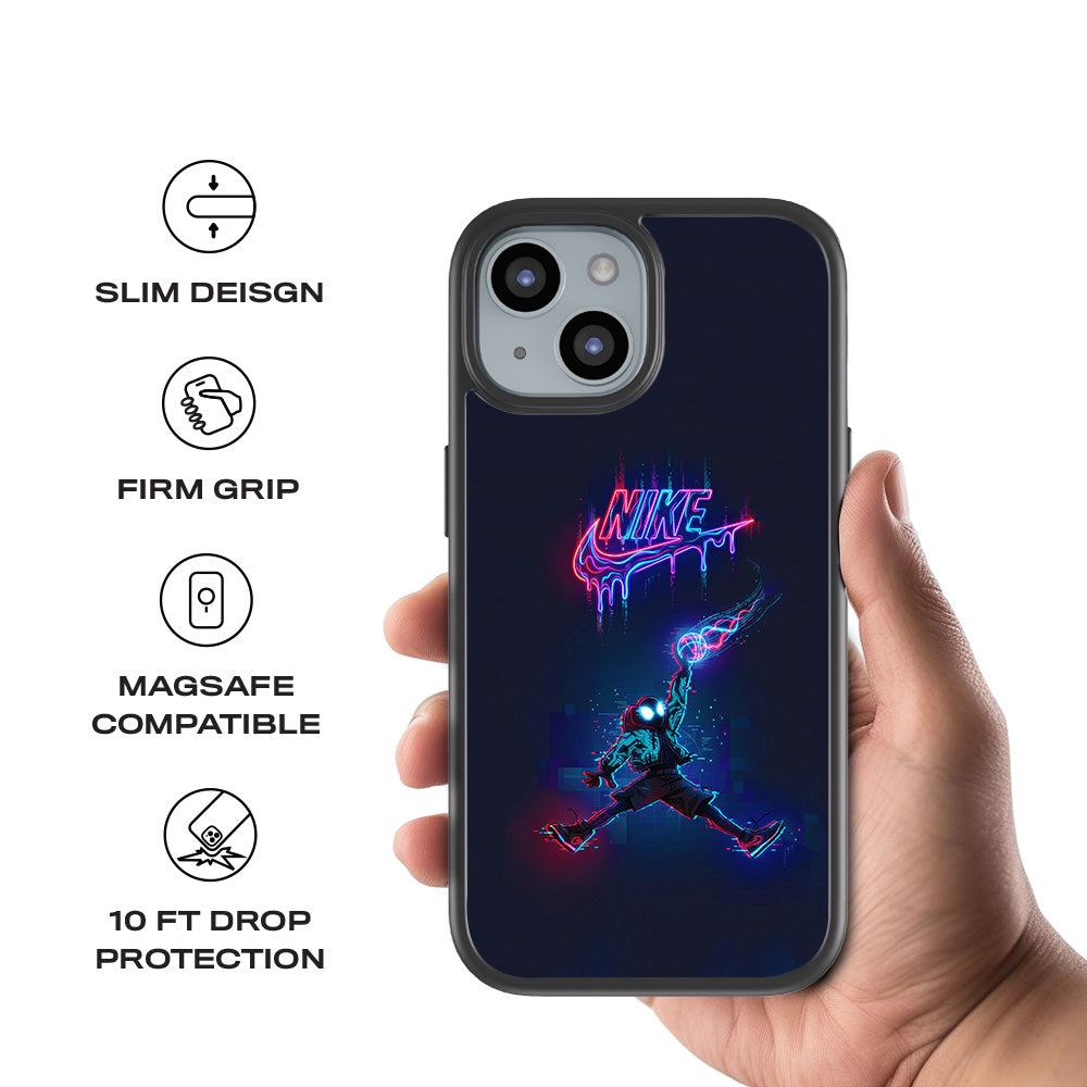 Nike Power Move 3D Skin with Shockguard Armour Magsafe Case for Apple iPhone 15 Plus