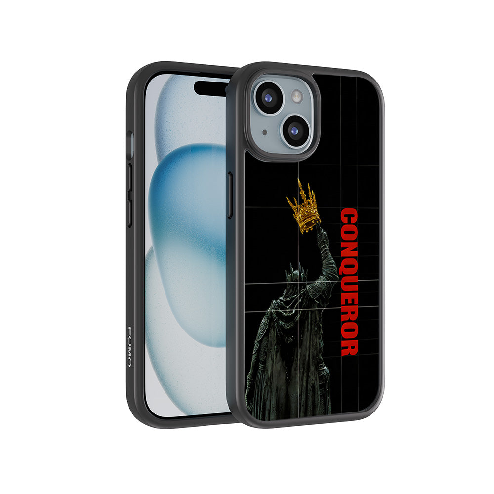 Crowned Conqueror 3D Skin with Shockguard Armour Magsafe Case for Apple iPhone 15