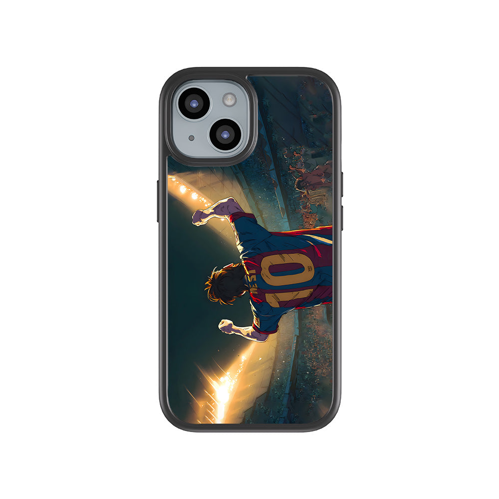 Rising Champion Messi 3D Skin with Shockguard Armour Magsafe Case for Apple iPhone 15