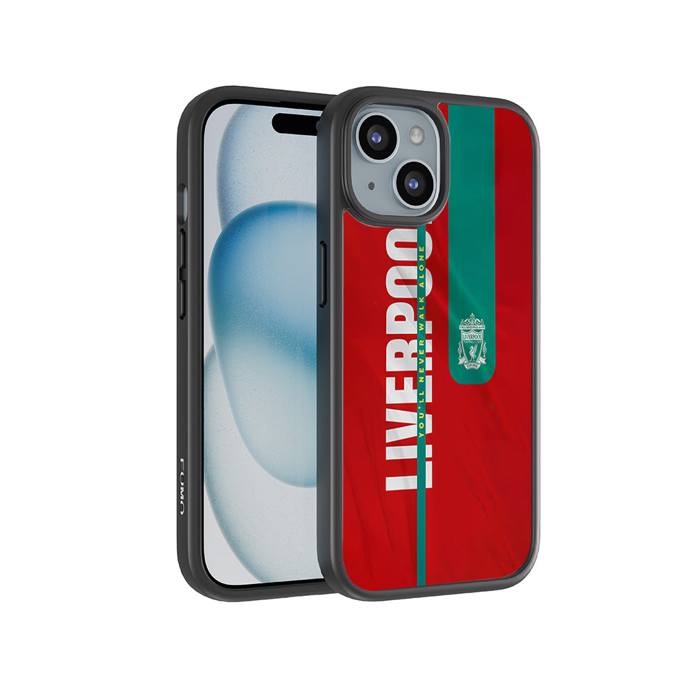 Liverpool You Will Never Walk Alone Sports 3D Skin with Shockguard Armour Magsafe Case for Apple iPhone 15 Plus