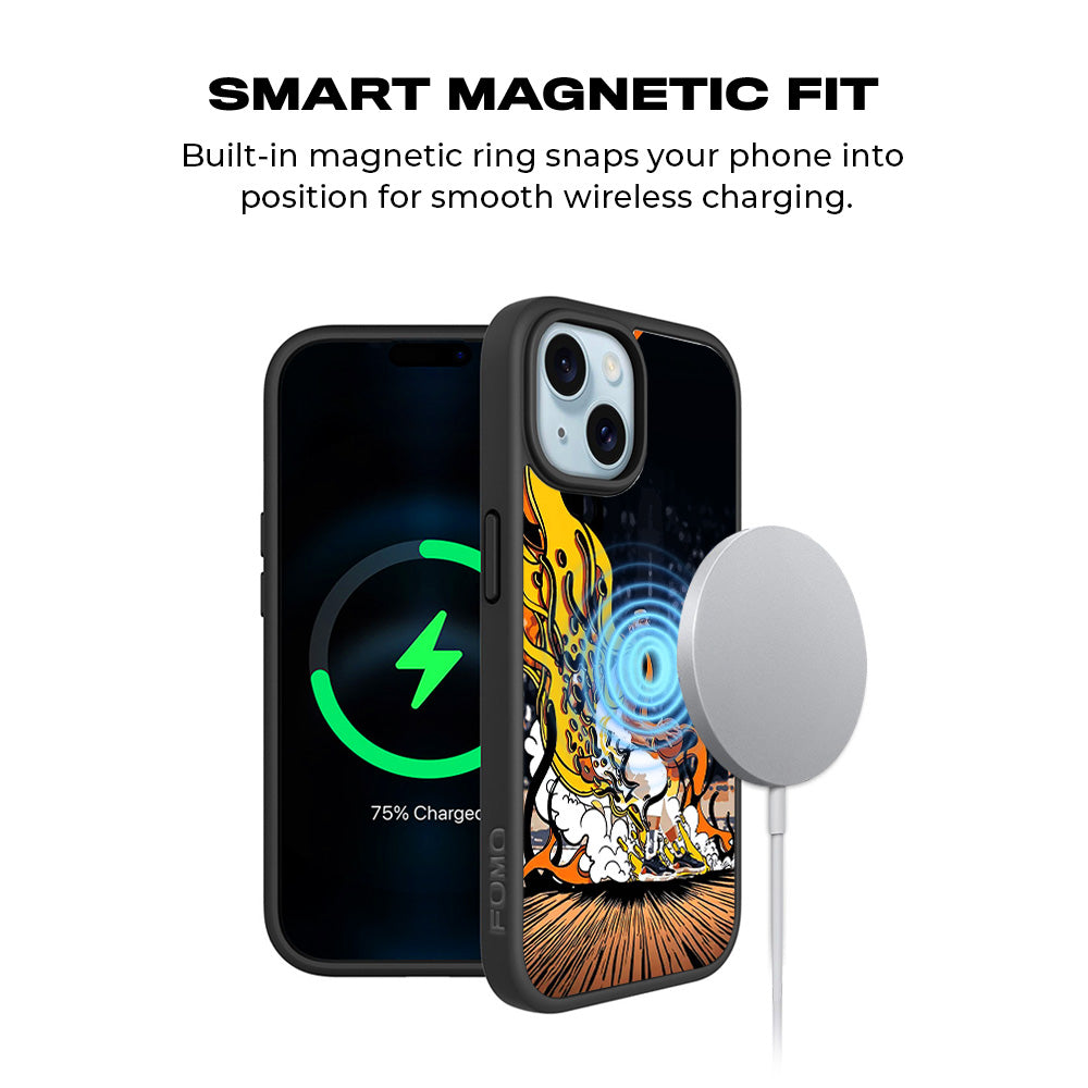 Crimson Victory Ronaldo 3D Skin with Shockguard Armour Magsafe Case for Apple iPhone 15 Plus