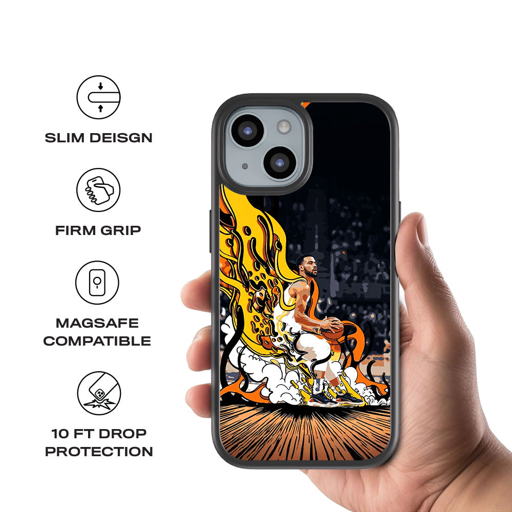 Crimson Victory Ronaldo 3D Skin with Shockguard Armour Magsafe Case for Apple iPhone 15 Plus