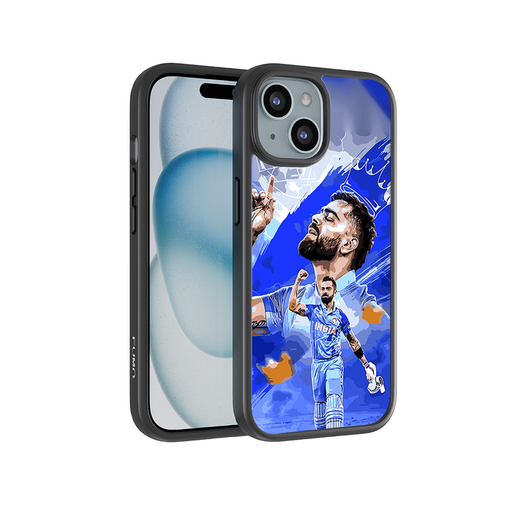 Virat Kohli Champion Sports 3D Skin with Shockguard Armour Magsafe Case for Apple iPhone 15