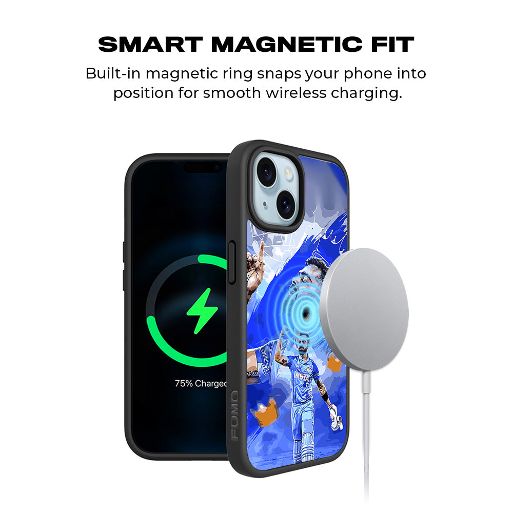 Virat Kohli Champion Sports 3D Skin with Shockguard Armour Magsafe Case for Apple iPhone 15