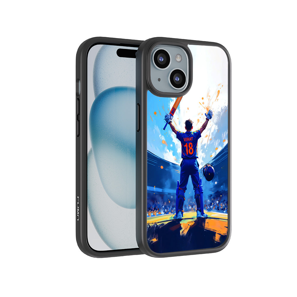 King Virat Kohli Sports 3D Skin with Shockguard Armour Magsafe Case for Apple iPhone 15