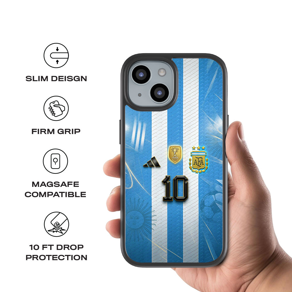 AFA 10 Champion Sports 3D Skin with Shockguard Armour Magsafe Case for Apple iPhone 15