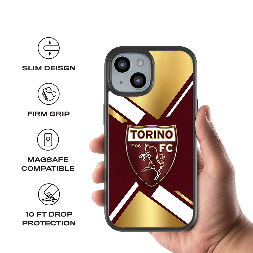 TORINO FC 1906 Sports 3D Skin with Shockguard Armour Magsafe Case for Apple iPhone 15