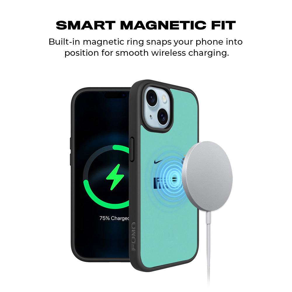 Pirelli Green 3D Skin with Shockguard Armour Magsafe Case for Apple iPhone 15
