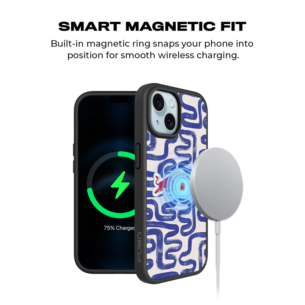 Red Bull Design 3D Skin with Shockguard Armour Magsafe Case for Apple iPhone 15