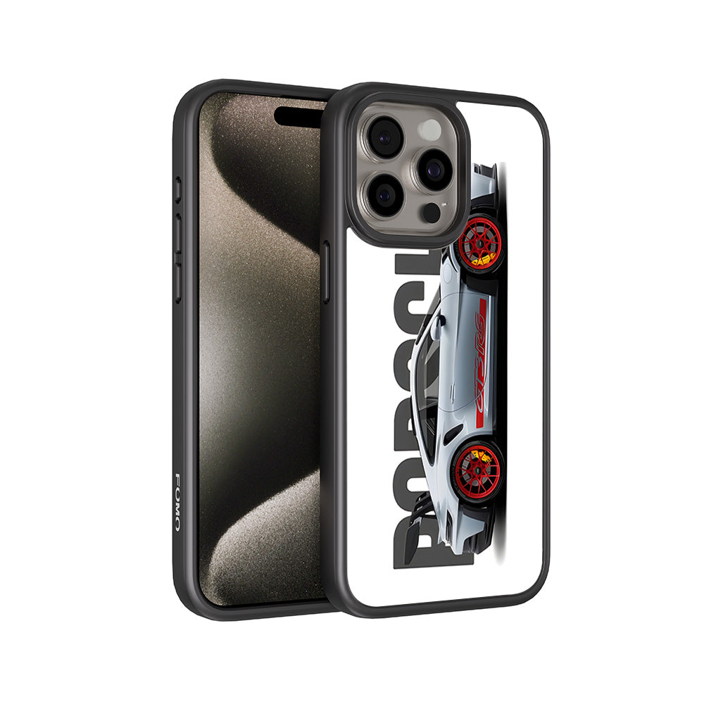 Porsche 911 GT3 3D Skin with Shockguard Armour Magsafe Case for Apple iPhone 15 Pro
