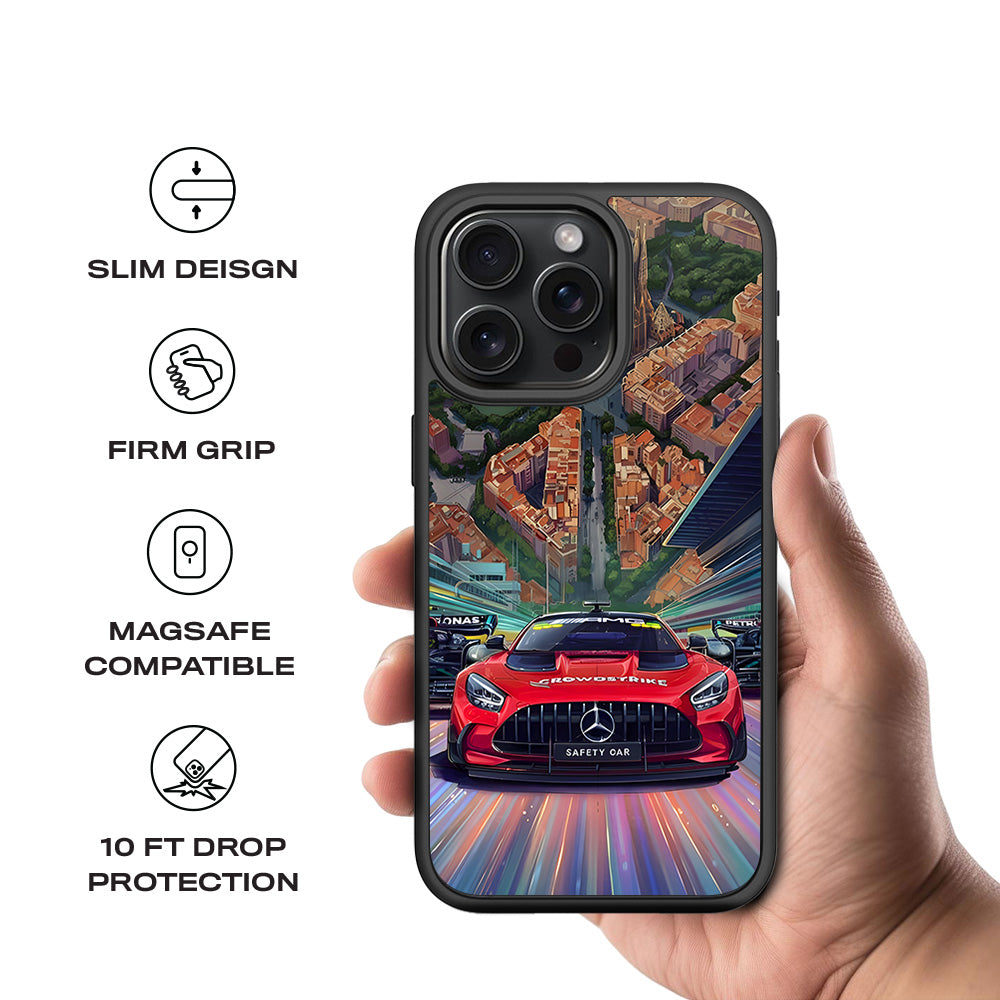 2023 Spanish Grand Prix 3D Skin with Shockguard Armour Magsafe Case for Apple iPhone 15 Pro