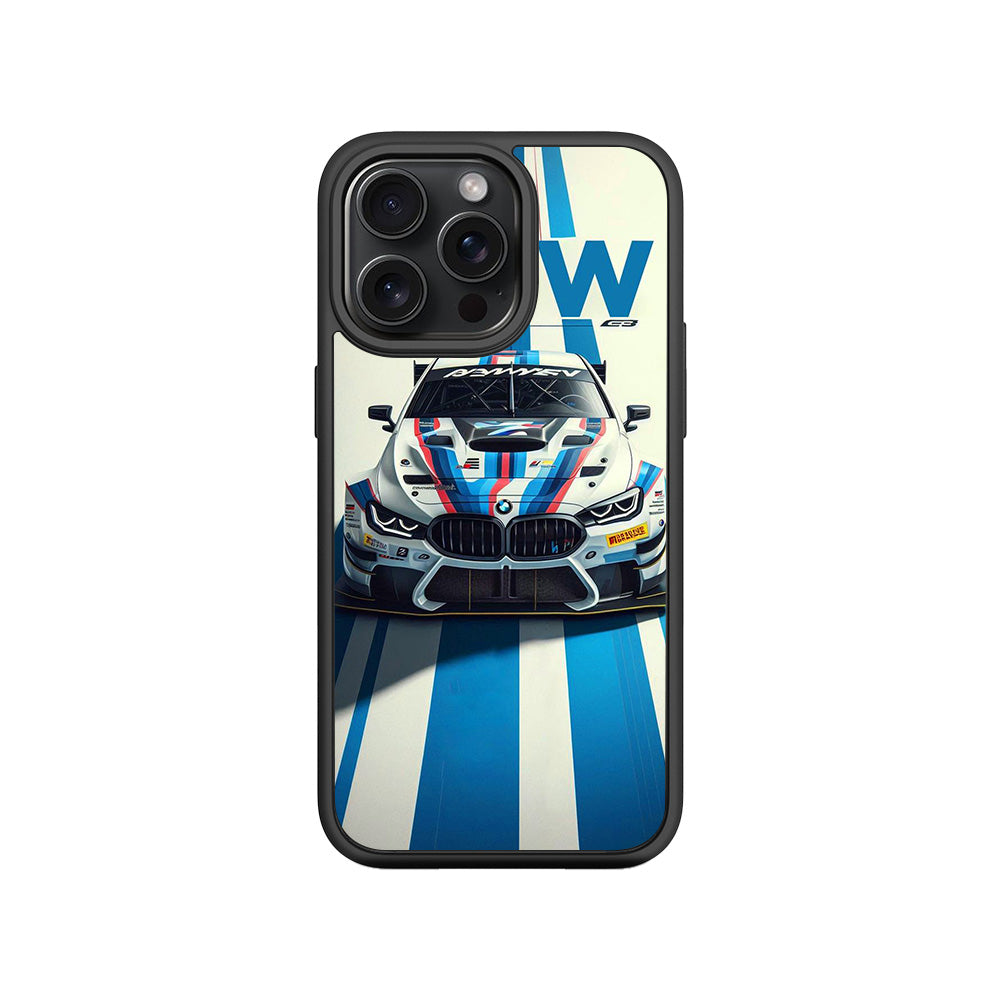 BMW GT Racing 3D Skin with Shockguard Armour Magsafe Case for Apple iPhone 15 Pro Max