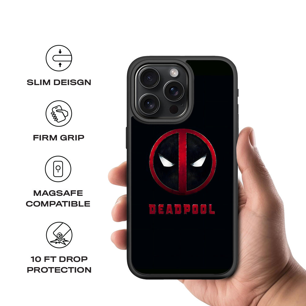 Deadpool Comic 3D Skin with Shockguard Armour Magsafe Case for Apple iPhone 15 Pro