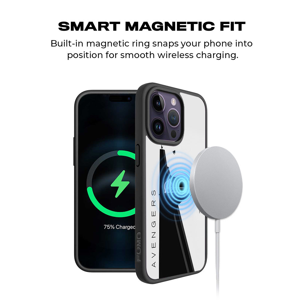 Avengers In Action 3D Skin with Shockguard Armour Magsafe Case for Apple iPhone 15 Pro