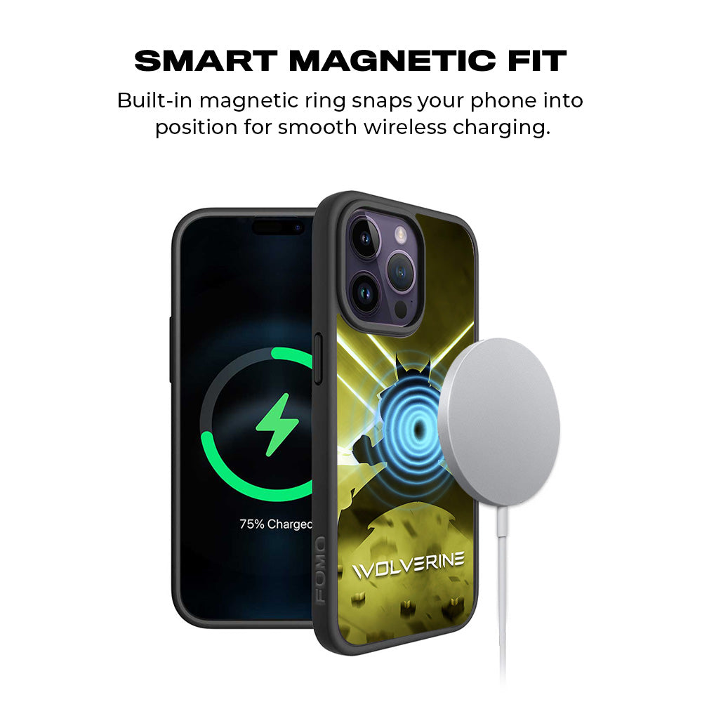 The Wolverine Comic 3D Skin with Shockguard Armour Magsafe Case for Apple iPhone 15 Pro Max
