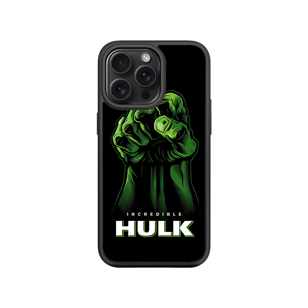 Incredible Hulk Fist Comic 3D Skin with Shockguard Armour Magsafe Case for Apple iPhone 15 Pro