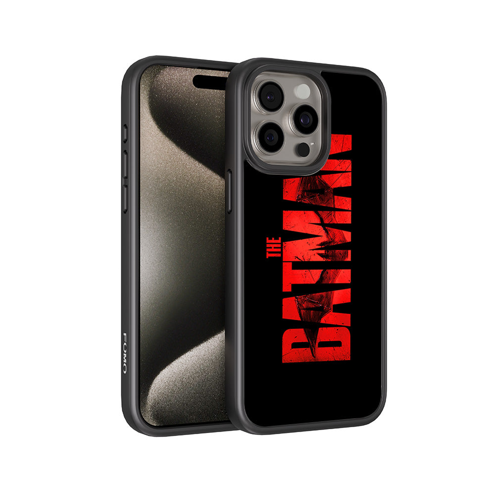 The Batman in Bold Red 3D Skin with Shockguard Armour Magsafe Case for Apple iPhone 15 Pro