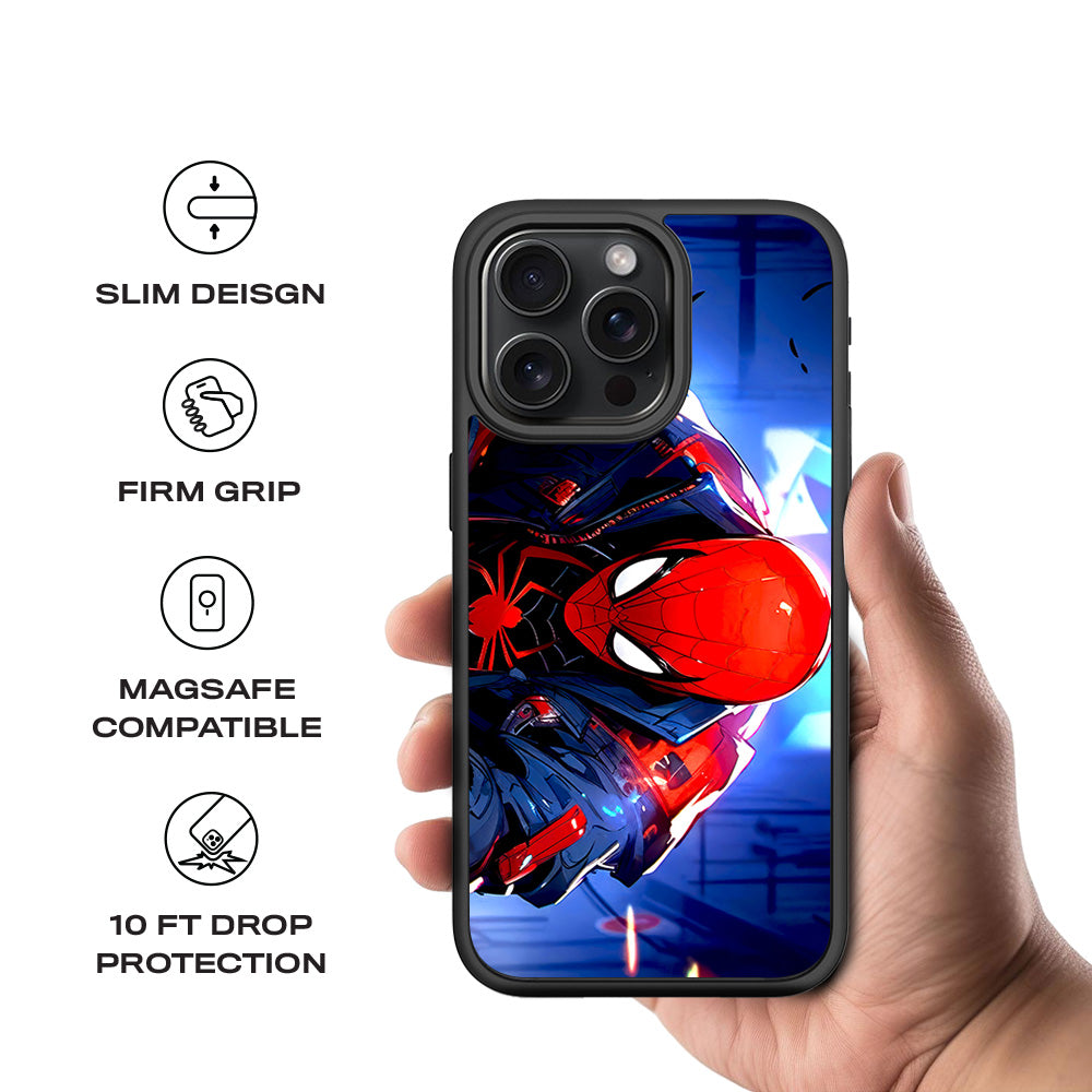 Spider-Man Reloaded 3D Skin with Shockguard Armour Magsafe Case for Apple iPhone 15 Pro Max