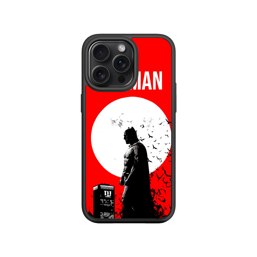 Batman Night Over Comics 3D Skin with Shockguard Armour Magsafe Case for Apple iPhone 15 Pro