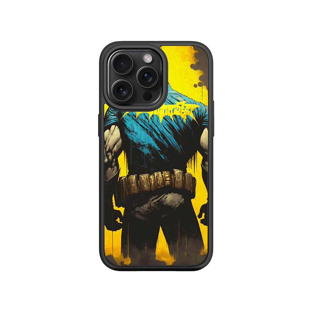 Batman Painted in Shadows Comics 3D Skin with Shockguard Armour Magsafe Case for Apple iPhone 15 Pro Max