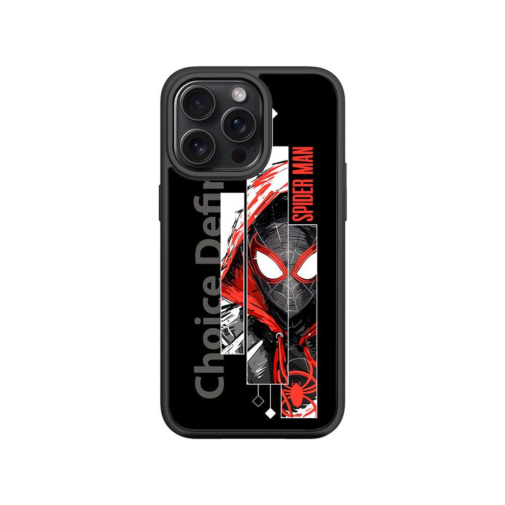 Spider-Man Choice Defines Comics 3D Skin with Shockguard Armour Magsafe Case for Apple iPhone 15 Pro