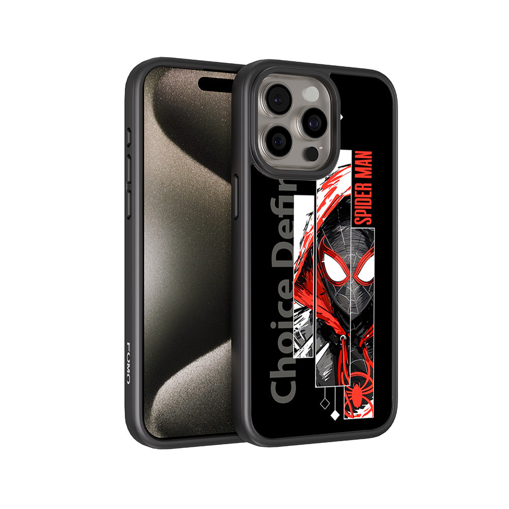 Spider-Man Choice Defines Comics 3D Skin with Shockguard Armour Magsafe Case for Apple iPhone 15 Pro