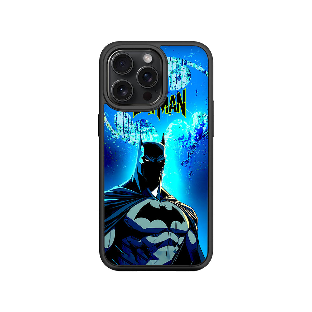 Batman Dark Knight Bright Style Comics 3D Skin with Shockguard Armour Magsafe Case for Apple iPhone 15 Pro
