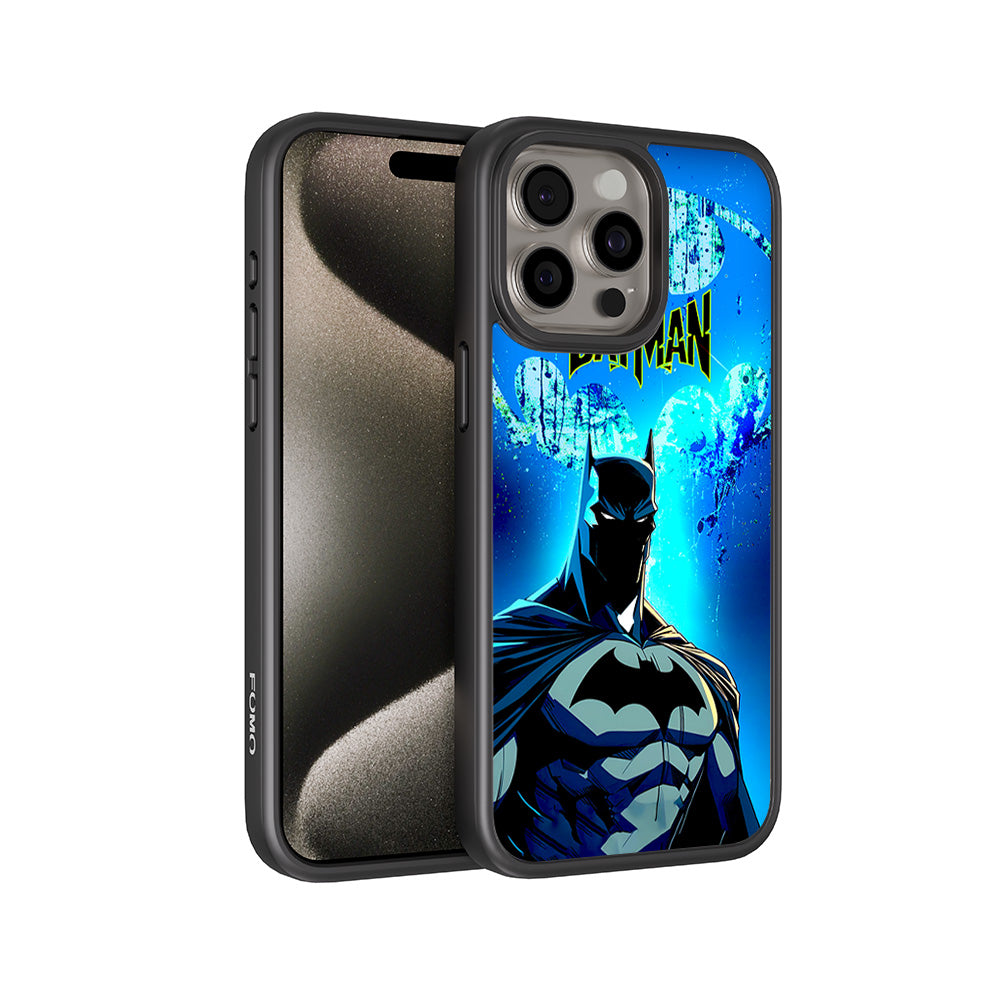 Batman Dark Knight Bright Style Comics 3D Skin with Shockguard Armour Magsafe Case for Apple iPhone 15 Pro