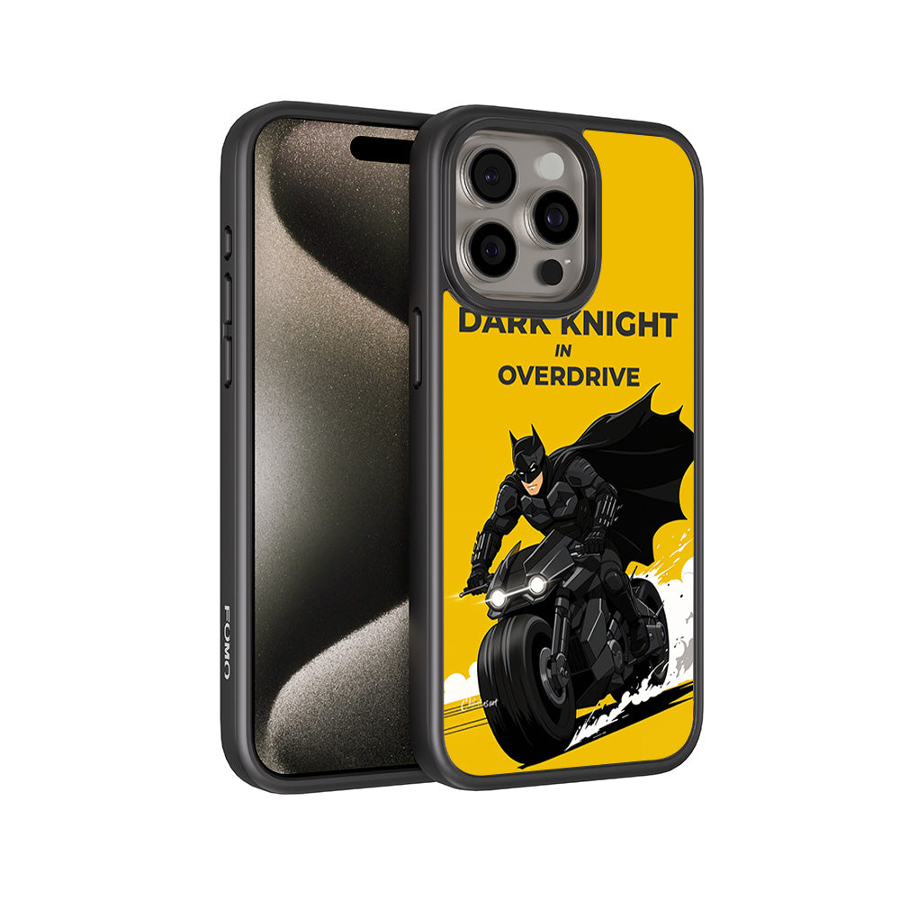 Dark Knight Overdrive Comics 3D Skin with Shockguard Armour Magsafe Case for Apple iPhone 15 Pro