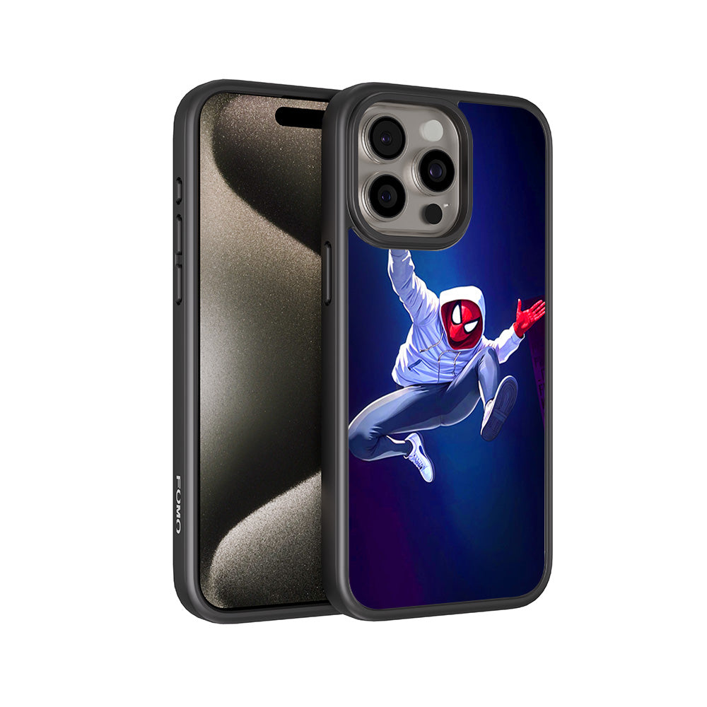Web Hero Skyline Comics 3D Skin with Shockguard Armour Magsafe Case for Apple iPhone 15 Pro