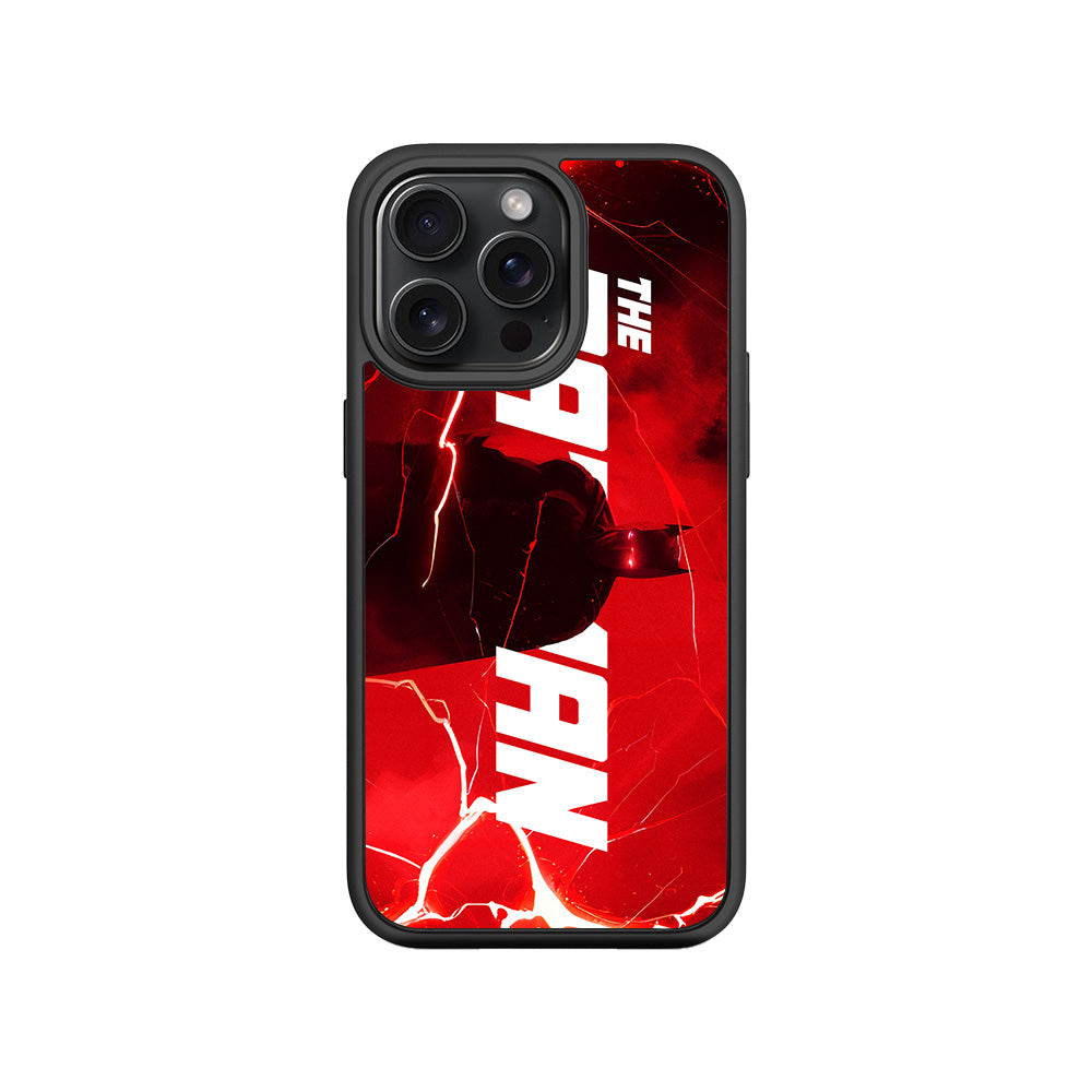 Red Rage Batman Comics 3D Skin with Shockguard Armour Magsafe Case for Apple iPhone 15 Pro Max