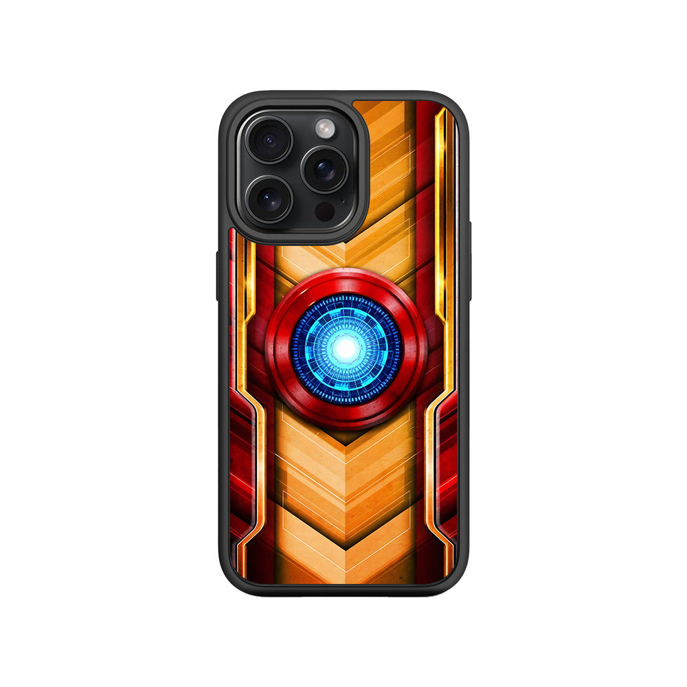Iron Man Armor 3D Skin with Shockguard Armour Magsafe Case for Apple iPhone 15 Pro