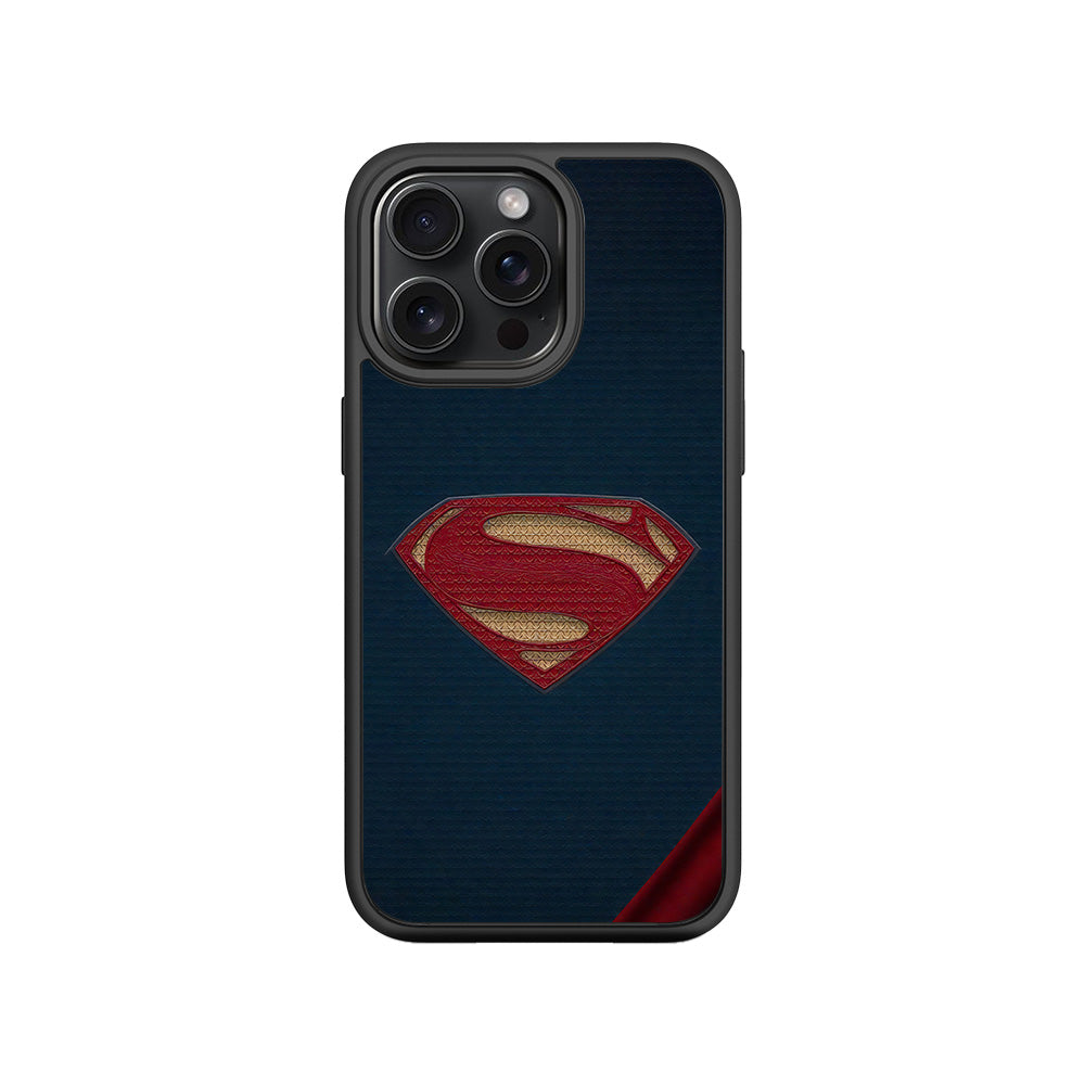 Superman Emblem 3D Skin with Shockguard Armour Magsafe Case for Apple iPhone 15 Pro