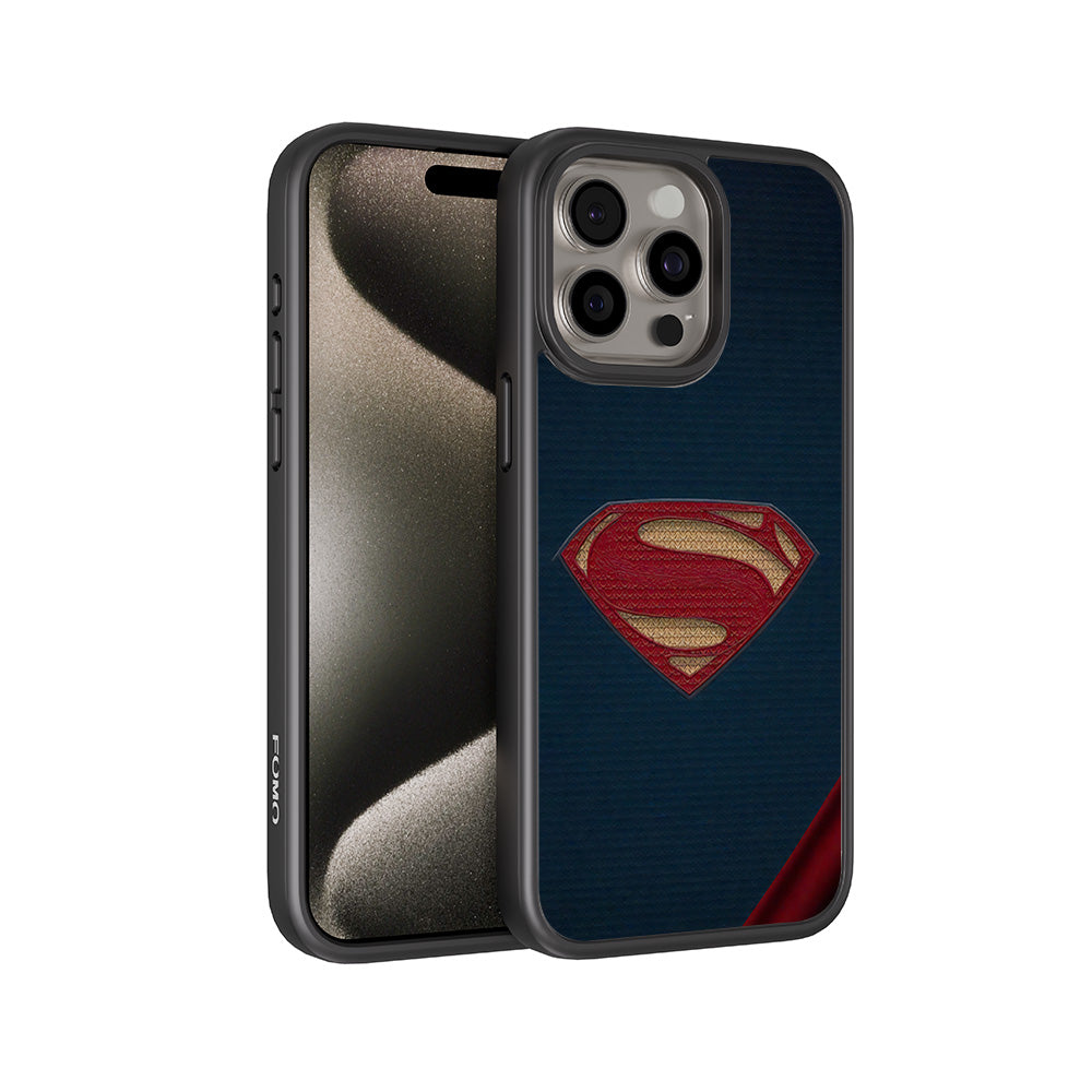 Superman Emblem 3D Skin with Shockguard Armour Magsafe Case for Apple iPhone 15 Pro