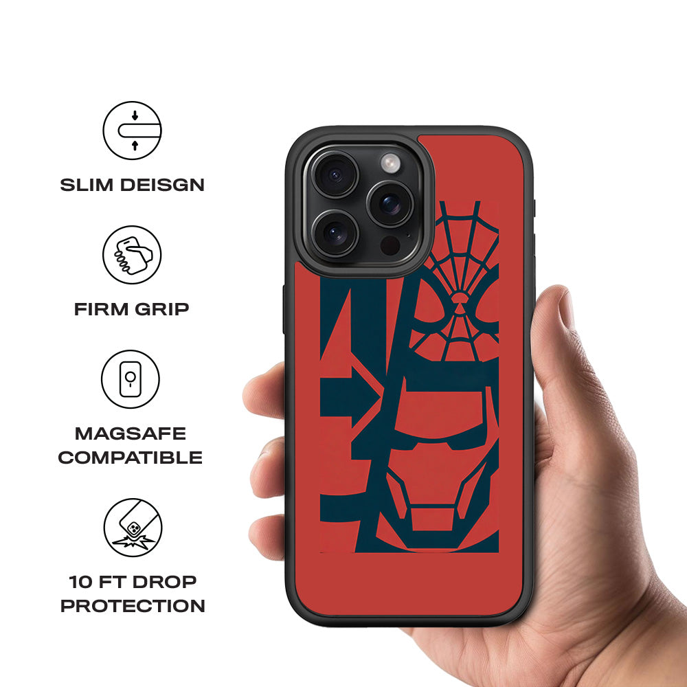 Marvel Trio 3D Skin with Shockguard Armour Magsafe Case for Apple iPhone 15 Pro
