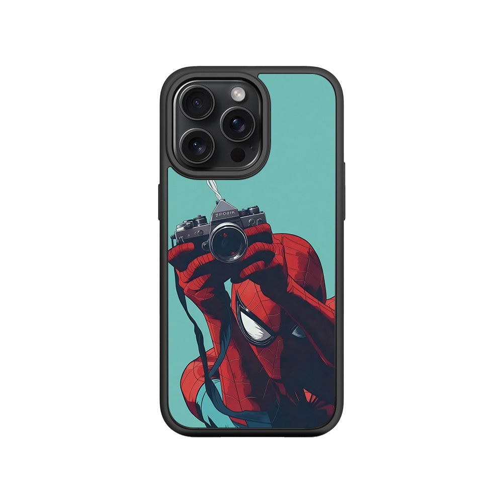 Spider-Man: Picture Perfect Shot 3D Skin with Shockguard Armour Magsafe Case for Apple iPhone 15 Pro