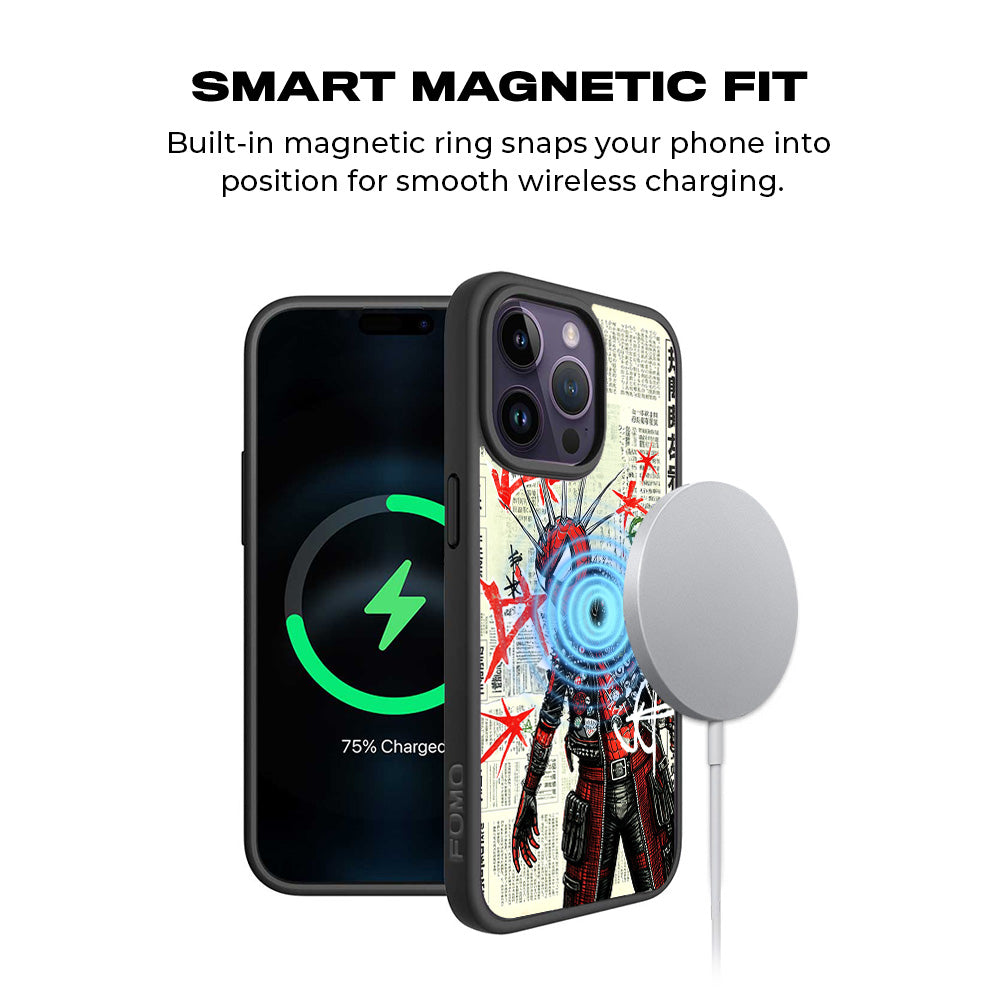 Spider Rage 3D Skin with Shockguard Armour Magsafe Case for Apple iPhone 15 Pro