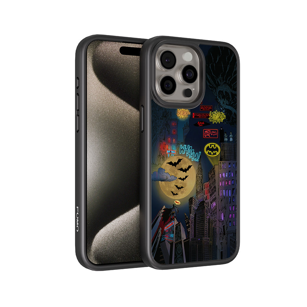 Batman City of Shadows 3D Skin with Shockguard Armour Magsafe Case for Apple iPhone 15 Pro