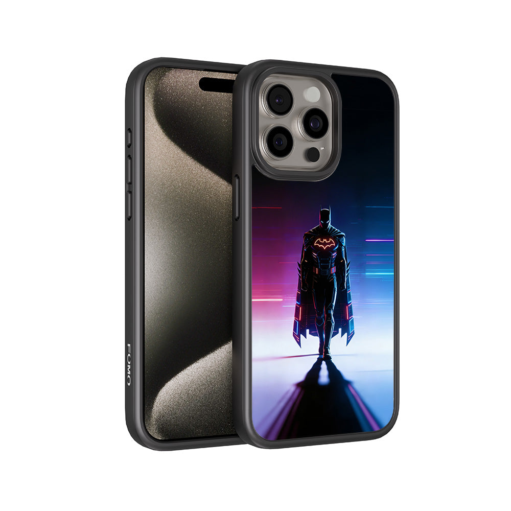 Superhero Neon Streaks 3D Skin with Shockguard Armour Magsafe Case for Apple iPhone 15 Pro