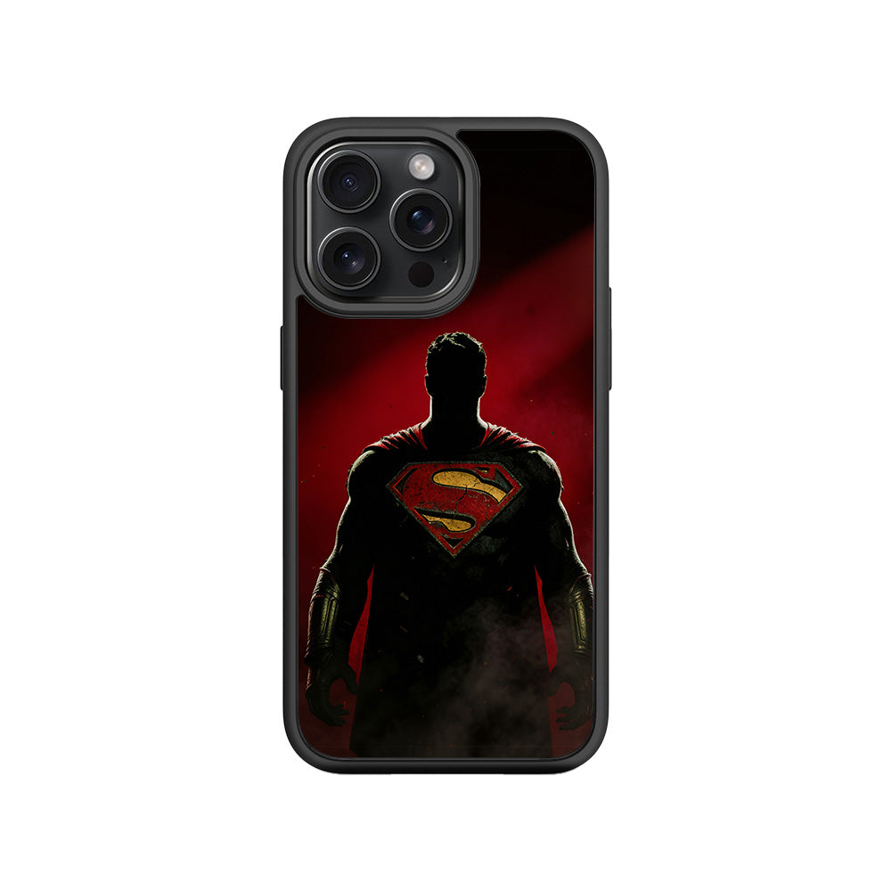 Man of Steel 3D Skin with Shockguard Armour Magsafe Case for Apple iPhone 15 Pro