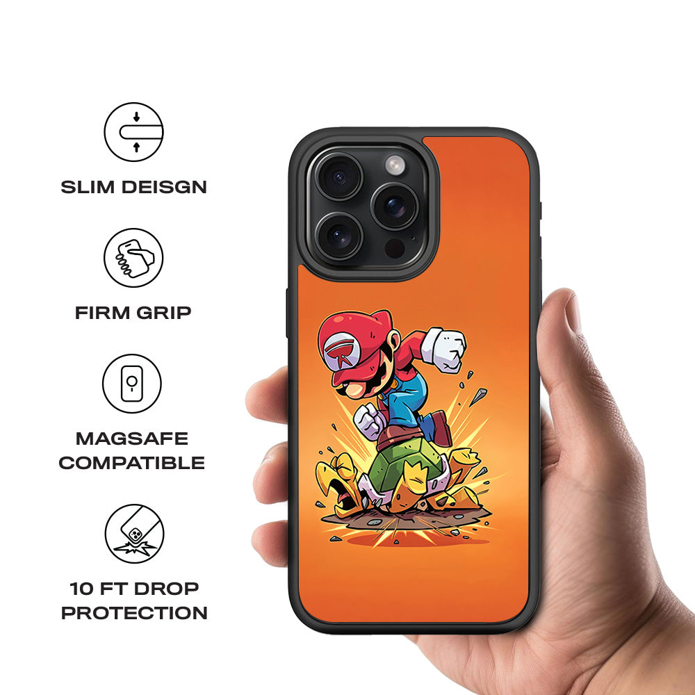 Super Mario Smash 3D Skin with Shockguard Armour Magsafe Case for Apple iPhone 15 Pro