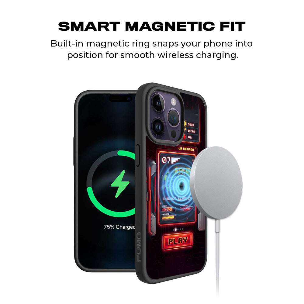 Bubble Blaster 3D Skin with Shockguard Armour Magsafe Case for Apple iPhone 15 Pro Max