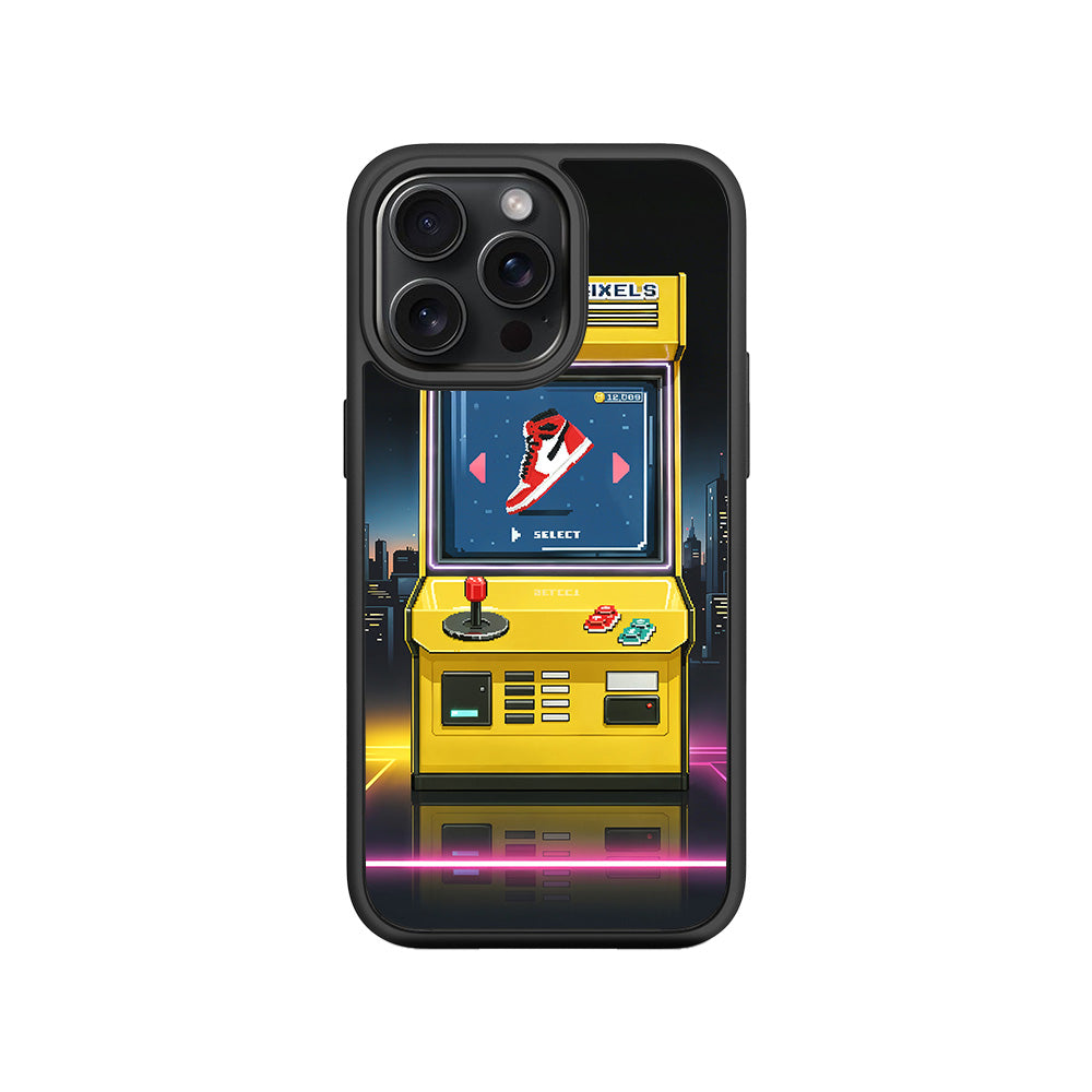 Pixel Sneaker Arcade 3D Skin with Shockguard Armour Magsafe Case for Apple iPhone 15 Pro Max